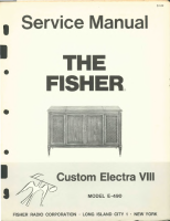 Fisher CUSTOM-ELECTRA-E-490 - Service Manual 
